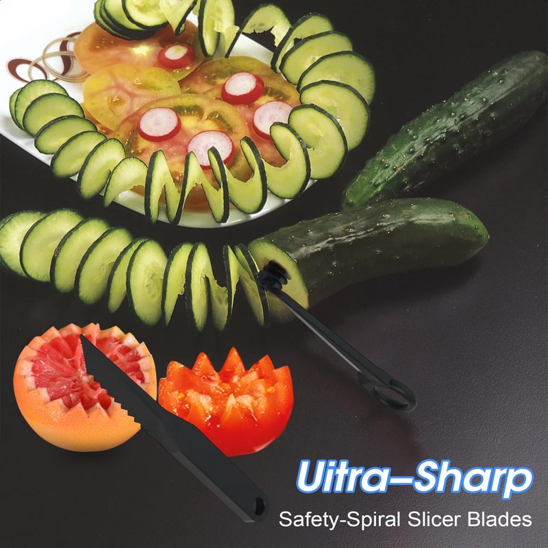 Kitchen Spiral and V-Shaped Tools, Carving and Spiralizer for Vegetables