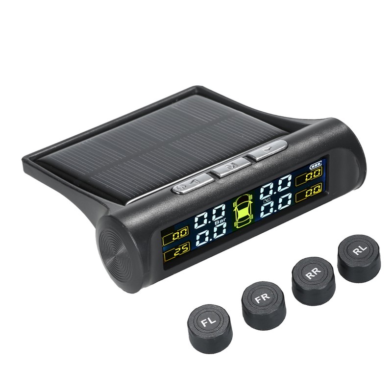 Solar Wireless Car Tire Pressure Monitoring System with 4 External