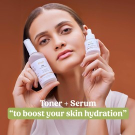 Vilvah Store Skin Hydrating Combo | Milk Drops Serum | Milk Face Toner | Minimizes Pores and Hydrates Skin | Balances & Restores Skin's pH Levels