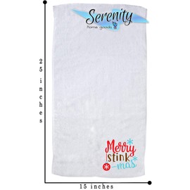 Christmas Decor | Decorative Kitchen and Bath Hand Towels | It's Beginning To Cost A Lot | XMAS Winter Novelty | White Towel Home Holiday Decorations | Gift Present (Merry Stinkmas)