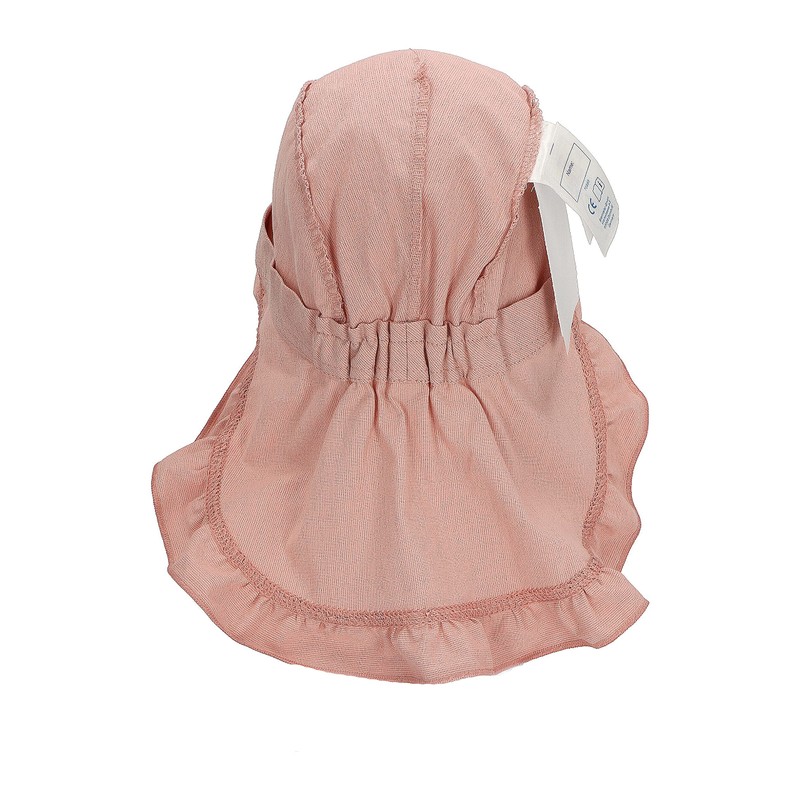Sterntaler Girls' Peaked Cap with Neck Protection Wave Sun Hat,