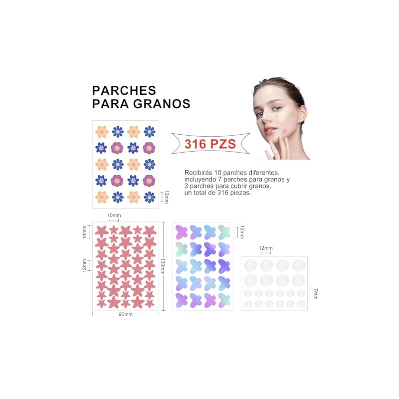 Parches para Acné, 316 Parche Maestro para el Acné, Parches