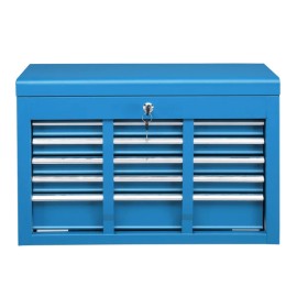 Blue 5-Drawer Lockable Steel Tool Chest Heavy Duty 330 Lbs Capacity Storage Cabinet with Lid Support and Drawer Linerstitle: default title