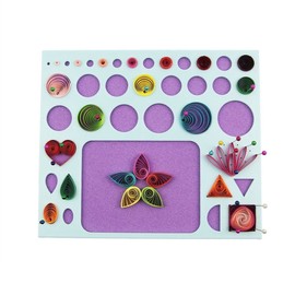 YURROAD 3 in 1 Paper Quilling Template Board with Pins Quilling Knitting Board Cork Shape Mold DIY Tool