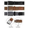 Redbridge Elastic Braided Belt Set of 3 with Metal Clasp