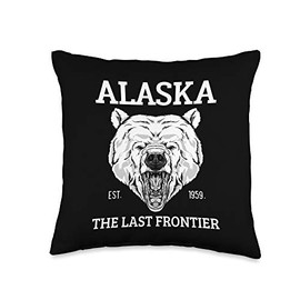 Alaska polar bear, Alaska adventure gift Alaska Polar Bear Gift Throw Pillow, 16x16, Multicolor