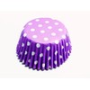 PME Lavender Polka Dots Paper Baking Cases for Cupcakes, Standard