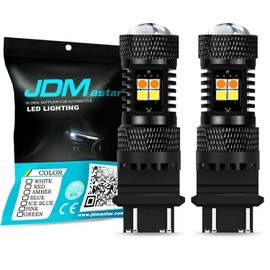 JDM ASTAR Extremely Bright 3030 Chipsets White/Yellow 3157 3155 3457 4157 Switchback LED Bulbs with Projector For Front Turn Signal Lights/DRL(Daytime Running Light)