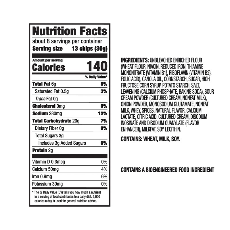 RITZ Toasted Chips Sour Cream and Onion Crackers, Party Snacks,