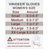 VIKIDEER Winter Warm Cashmere Lining Rabbit Fur Cuffs Leather Gloves