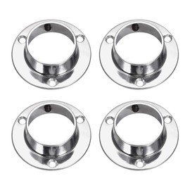 sourcing map Closet Wardrobe Rod Flange,32mm/1.26inch Dia, Socket Bracket Support Holder for Pipe 4Pcs