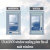 UNAOIWN Portable Air Conditioner Window Kit, Adjustable Vertical/Horizontal Sliding Window
