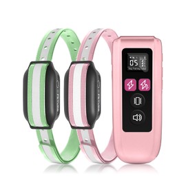 Dog Shock Collar For 2 Dogs, 3300Ft 4 in 1 Dog Training Collar with Beep, Vibration, Shock & Boost Shock, IPX7 Waterproof Rechargeable Bark Shock Collar for Large Medium Dogs(10-120lbs), Security Lock