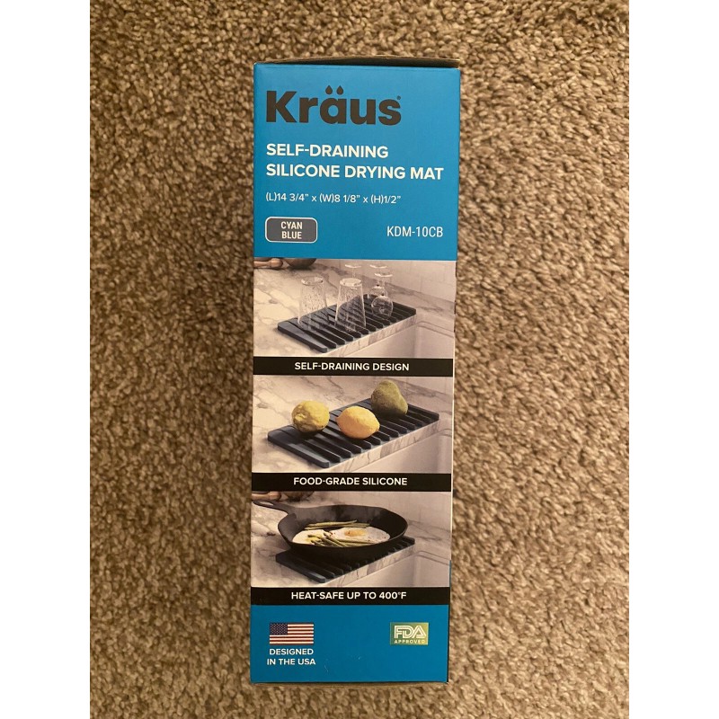 Kraus Self Draining Drying Mat 8 1/8” x 14 ¾”