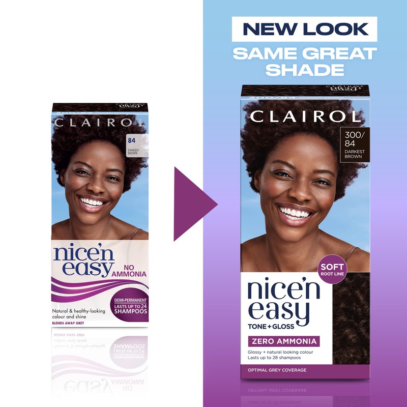 Clairol Nice'n Easy Tone+Gloss Semi Permanent Hair Dye - 300/84