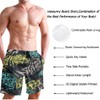 visesunny Leopard Palm Leaf Print Men's Swim Trunks Quick Dry