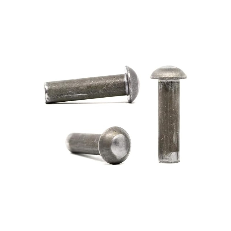 M6 (6mm x 26mm) Solid Steel Round Head Rivets DIN