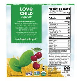 Love Child Organics Oaty Chomps Cherry + Spinach, 4 oz