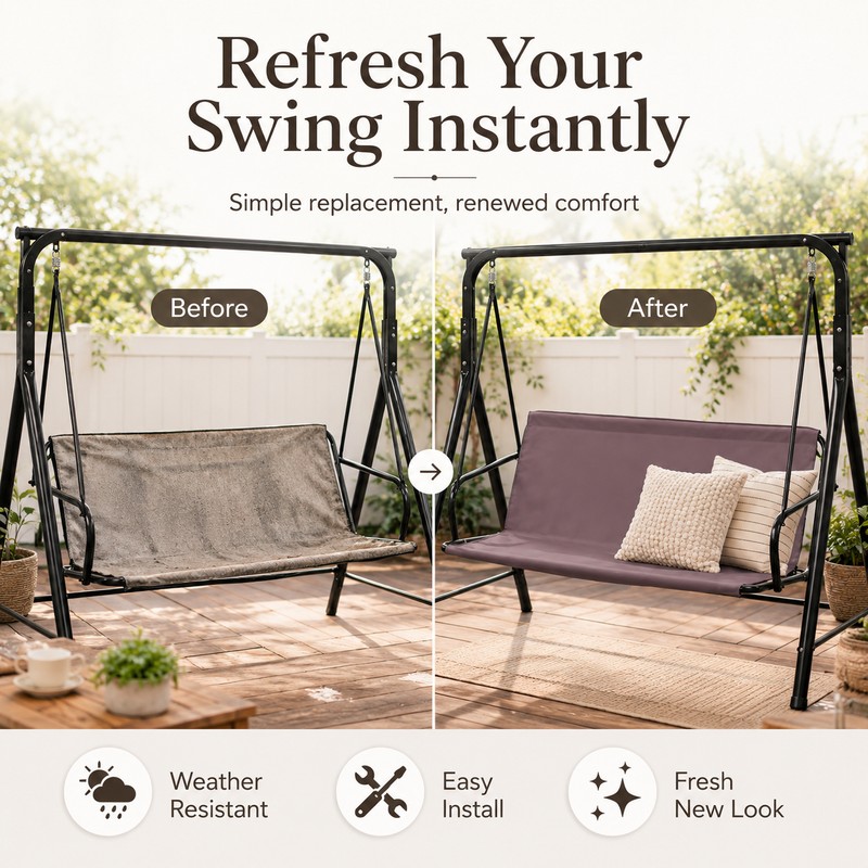 Replacement Swing Seat Cover for Patio Use – 600D Oxford