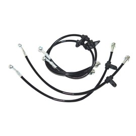 Floravally Brake Line for CR-X CRX Si ED8 ED9 1.5L 1.6L 1988 1989 1990 1991 Oil Stainless Steel Brake Hose Cables Kit 4PCS Front Rear Set (BLACK)