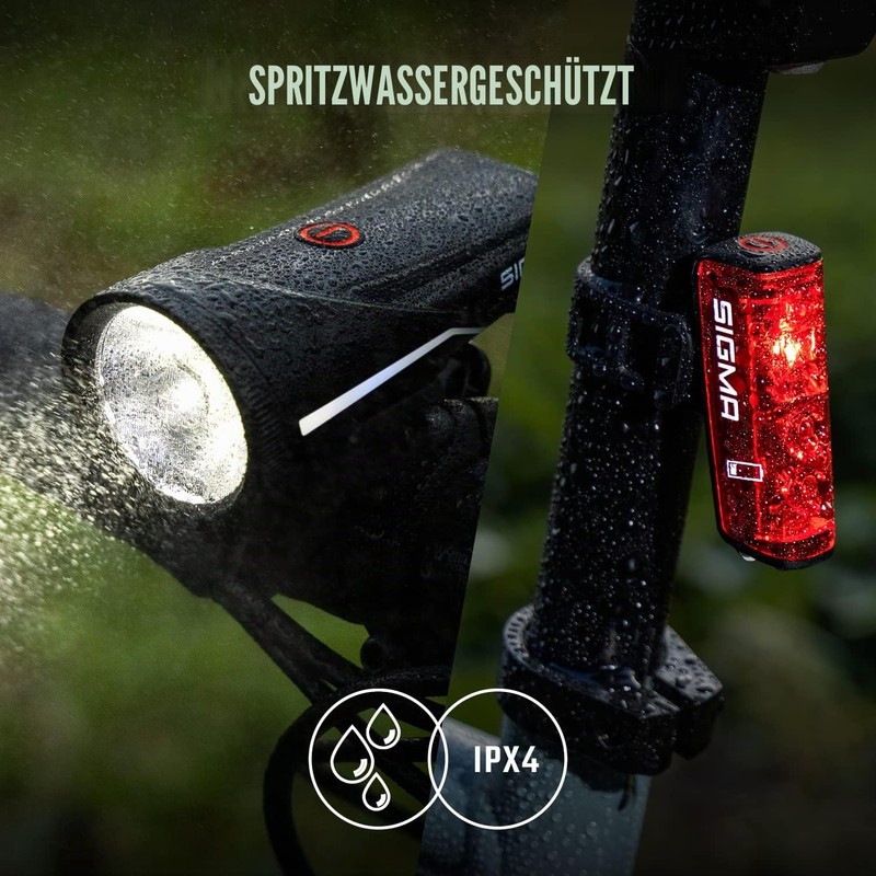 SIGMA Aura 100/Blaze Link Bicycle Light Set with Innovative Coupling