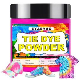 Eyaeyao Tie Dye Powder, Clothing Dye, Non Toxic Permanent, Dye for Clothes, Fabric Dye for Kids Women for Homemade Party Creative Group Activities DIY Gift (Rose Red, 2 Ounce)