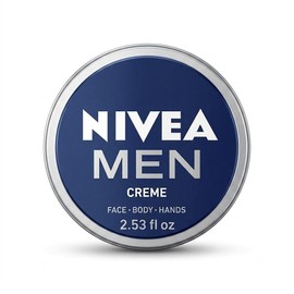 2x Nivea MEN CREME Cream FACE HAND BODY Moisturiser Dry Skin 75ml TIN by Nivea