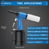 VORXEON Pneumatic Rivet Gun Set 3/32", 1/8", 5/32", 3/16" Air