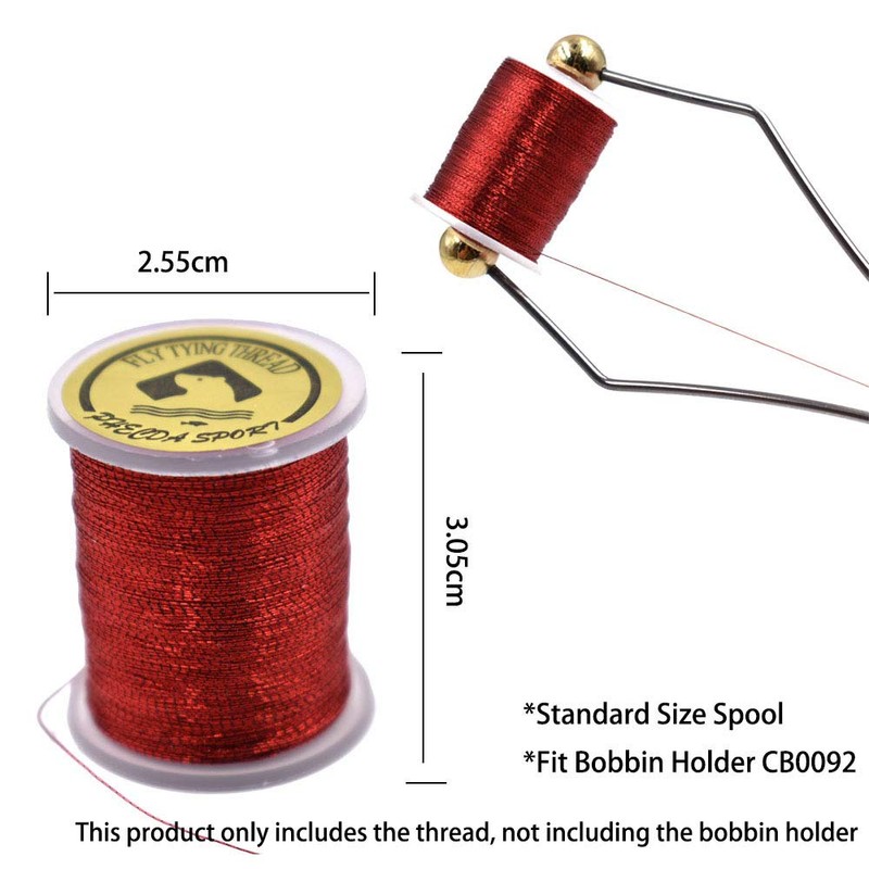 20PCS Metallic Yarn Thread for Steelhead or Body of Nymph