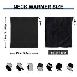 SEFIRST Pack of 2 Winter Neck Tube Men's Ski Tube Scarf Men's Loop Scarf Neck Warmer Men Face Scarf Women Windproof Thermal Fleece Round Scarf for Bicycle Jogging Black Grey, Black, grey