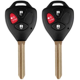ANGLEWIDE Car Key Fob Keyless Entry Remote Shell CASE Replacement for 07-15 for Toyota 4Runner RAV4 Yaris Matrix for Scion iQ tC xB xD ontiac Vibe (FCC HYQ12BBY) 3 Buttons 2pcs