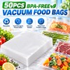 50-Pack Vacuum Food Storage Bags for Food Preservation – Reusable