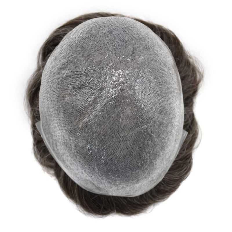 RESHE Ultra Thin Skin Mens Toupee 0.04mm Skin PU Toupee