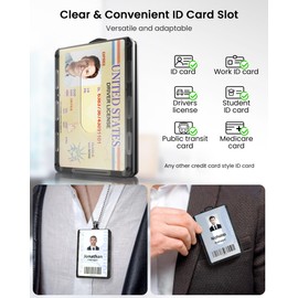 Card Holder Slim Wallet for Men, Minimalist Wallet with ID Card Holder, RFID Blocking Ultra-Thin Aluminum Metal Wallet, Holds Up 15 Cards with Money Clip, Front Pocket, Credit Card Holder for Men