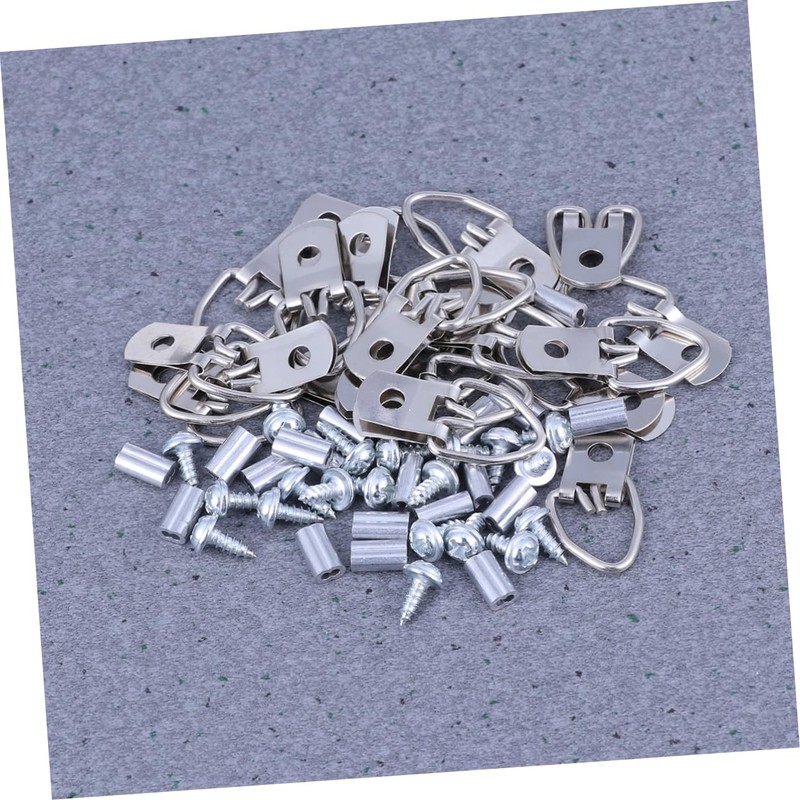 DOITOOL 20sets Cable Hanging Hook Kit Photo Frame Hangers Versatile