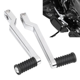 Unbranded Rear+Front Heel Toe Shift Lever Shifter Pegs For Harley Softail Tri Tour Glide