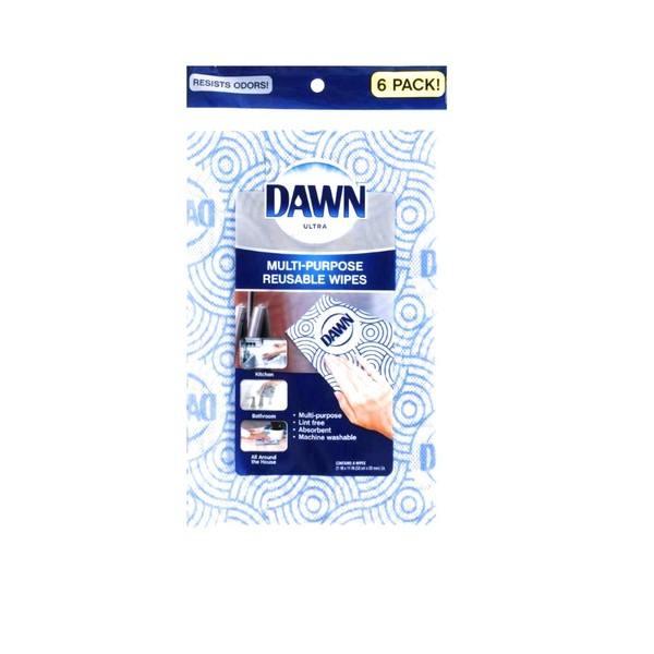 Dawn Multi-Purpose Reusable Wipes, 6 Pack
