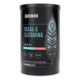 Suplemento Fitness Birdman Bcaas Y Glutamina Fresa 405gr B                                                                                            