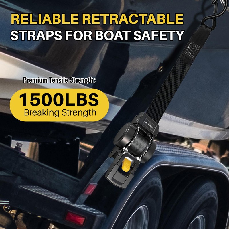 Strgenie Bolt on Ratchet Straps 1INx5FT Auto Retractable Ratchet Tie
