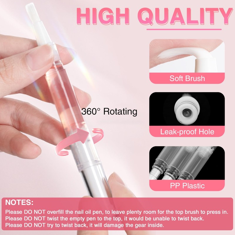 3ml 40Pcs Nail Oil Pen, Empty Cuticle Oil Pen For