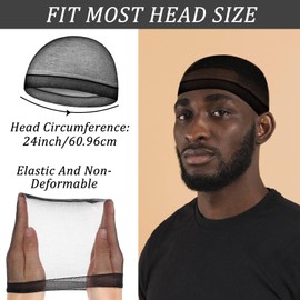 10Pcs Silky Stocking Cap Breathable Wave Cap for Men Soft Sleeping Shower Caps Adult Stretchy Beanie Caps Compression Over Durag Skull Hat Satin Hair Bonnet Elastic Band Tie Wrap Scarf for 360 Waves