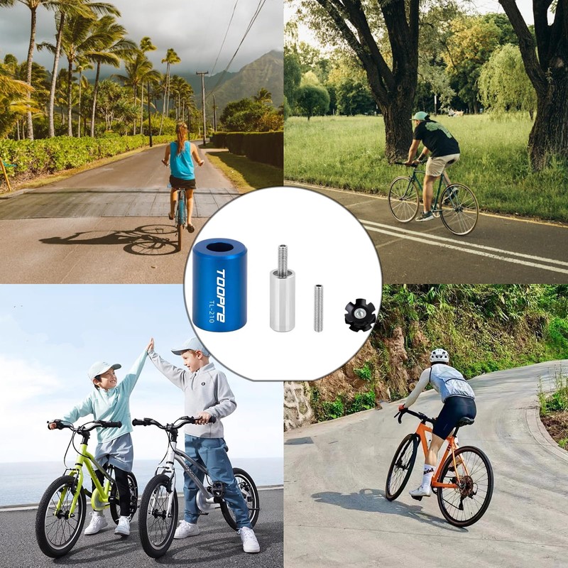 MUXSAM 4PCS Bicycle Fork Star Nut Set,Bike Headset Star Nut,Bike