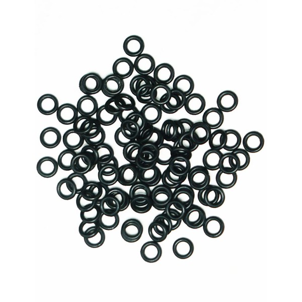 longbowmaker 100 Pieces O-O-O-Ring Sealing Apron Wide Head Arrow Tip O-Ring Rubber Bands Replacement Hunting Shooting Target (Black)