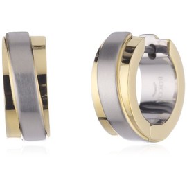 Boccia 0560-02 Women's Creole Earrings Titanium (Pr) Gp Pol/Sat, Titanium, No Gemstone