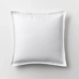 Pure Parima 100% Egyptian Cotton Ultra Percale Euro Sham Cover, 26x26 Pillow Covers, 26 x 26 Cushion Cover Cases Soft Skin Friendly European Size Decorative Square Pillow Shams (White, Euro)