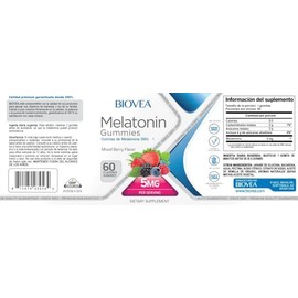 Biovea 60 gomitas de 5mg sabor frutos rojos para un mejor descanso