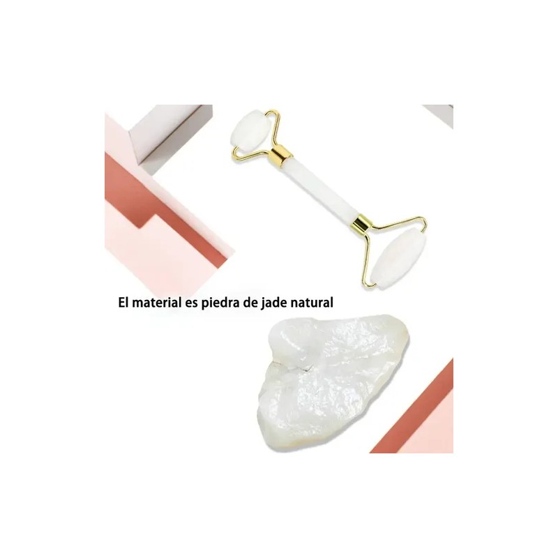 Rodillo Masaje Facial De Jade Roller Antienvejecimiento
