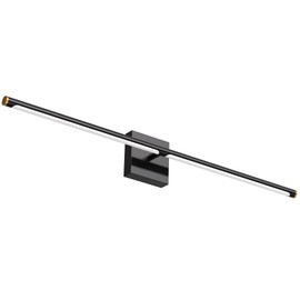 PETLIK 40 Inch Bathroom Vanity Light, Bathroom Lighting FIixtures Over Mirror, 22W Dimmable 5CCT Modern Black Vanity Light bar Led Bath Light, Remote Control, Nightlight, Memory Function