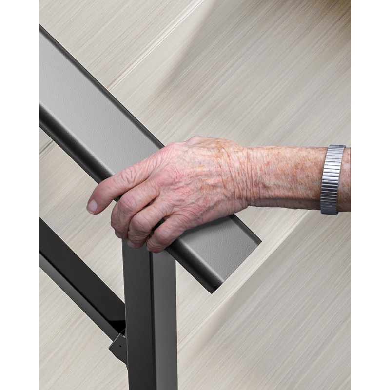 KYBOLT Outdoor Handrail, 1-2 Step Stair Handrail, Deck Staircase Handrails