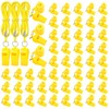 Honoson 100 Pcs Whistle for Adults with Lanyard Plastic Safety